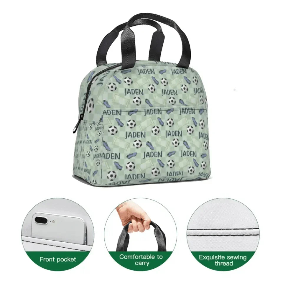 Customized Name Green Football Backpack School Season Kids Gift - Joliny