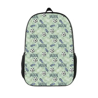 Customized Name Green Football Backpack School Season Kids Gift - Joliny