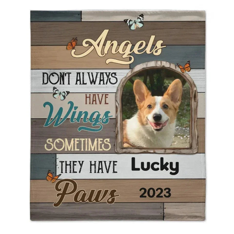 Customized Pet Memorial Blankets - Personalized Cozy Blanket with Pet Photo,Name and Year - A Meaning Gift For Pet Owners,Pet Lovers - Joliny