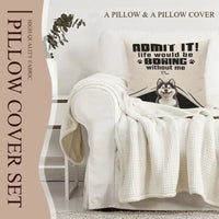 Customized Pet Pattern Pillowcase - Personalized Decorative Pillowcase with Pet Breed Image and Name - A Gift For Dog Owners,Dog Lovers - Joliny