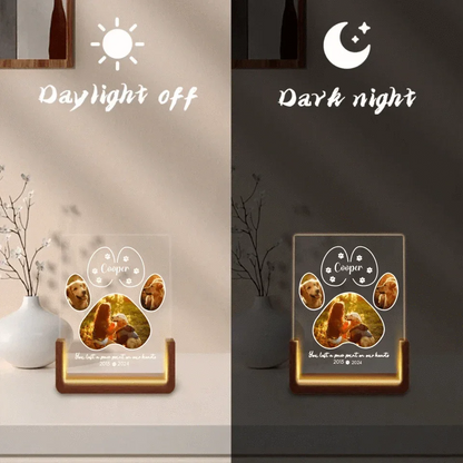 Customized Pet Photo Memorial Gifts - Personalized Name, Date And Pet Photo Keepsake Night Light - A Gift For Pets,Pet Owners - Joliny