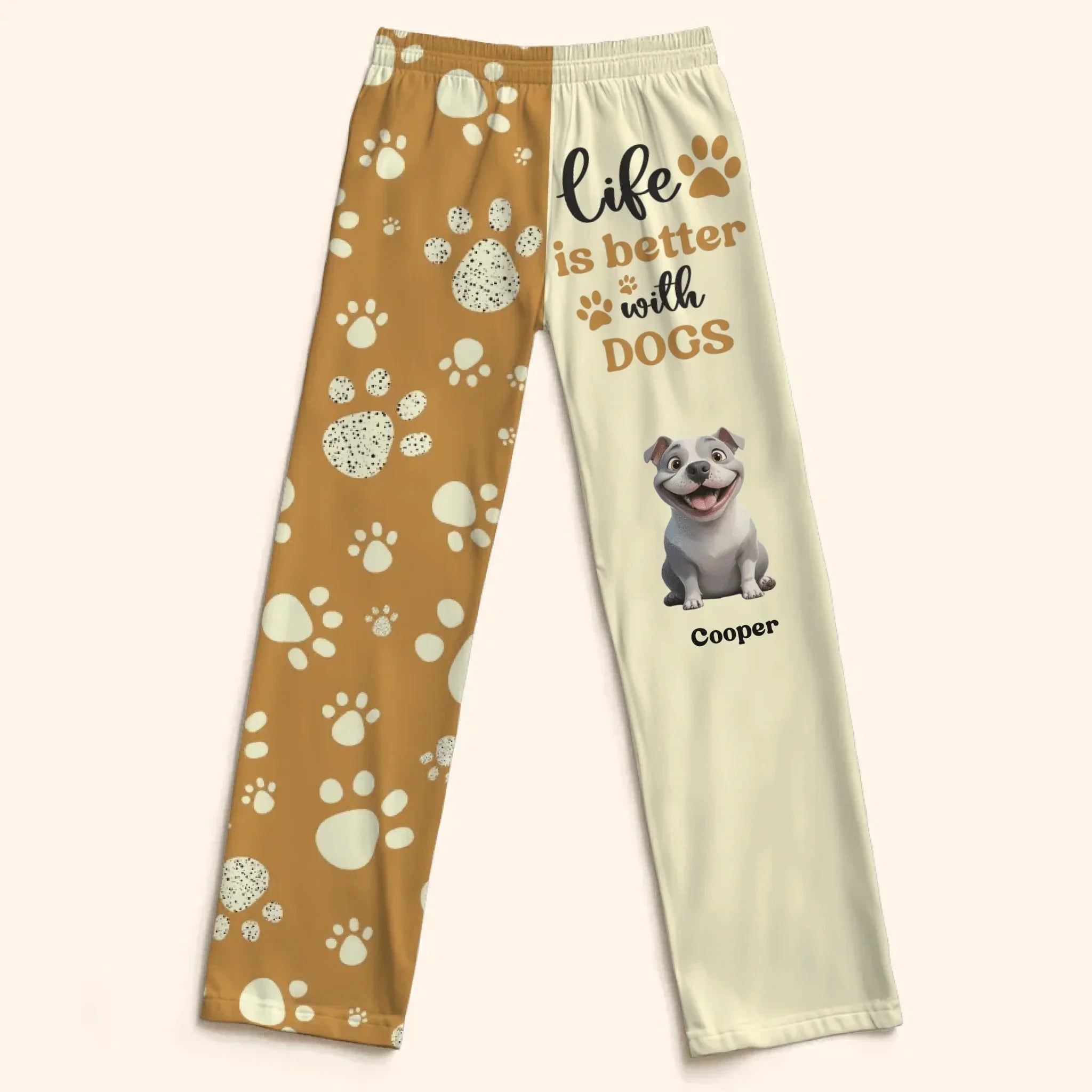 Customized Pet Themed Pajama Pants - Cute Comfy Pajama Pants with Personalized Dog Breed Image and Name - Fun Gifts For Dog Owners,Dog Lovers