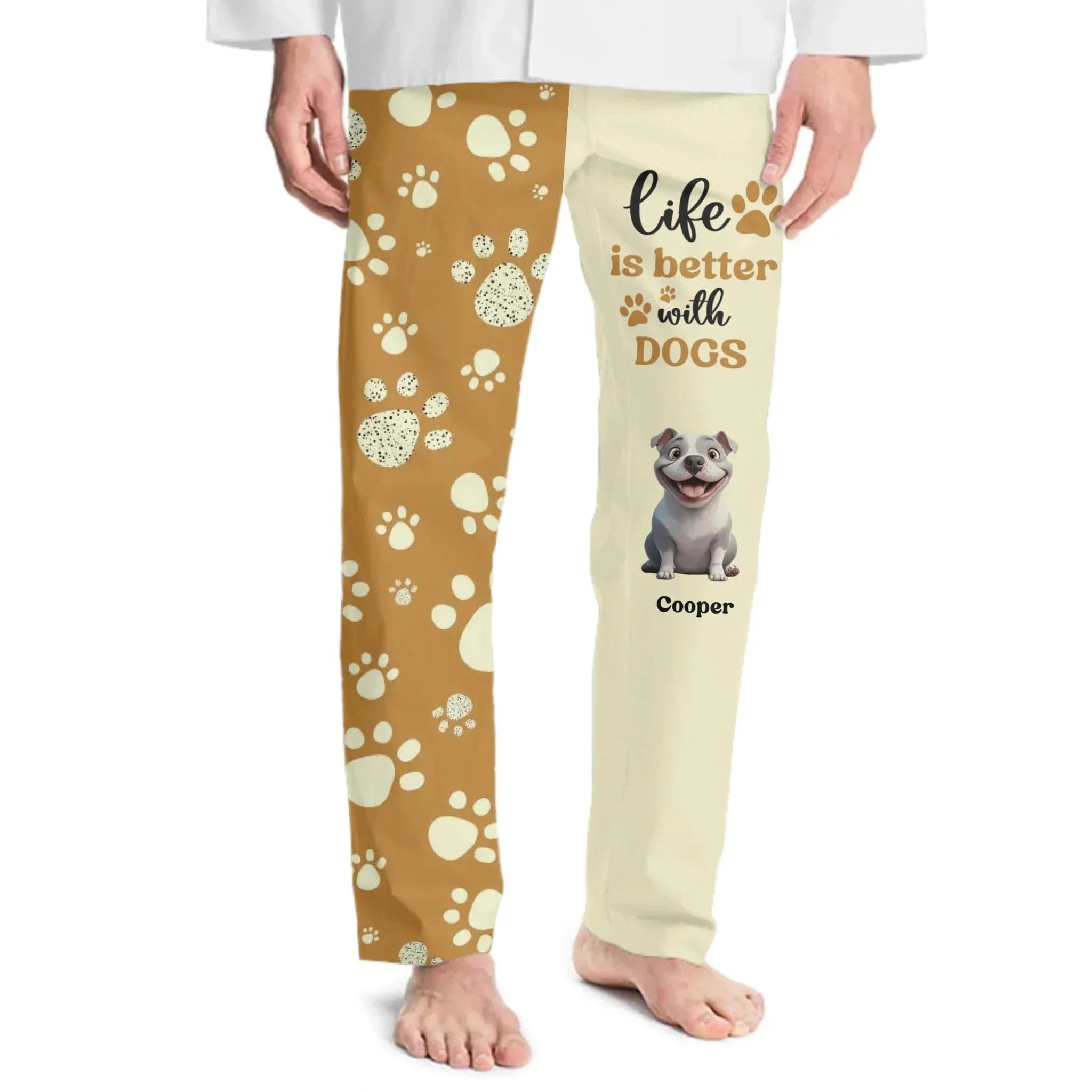 Customized Pet Themed Pajama Pants - Cute Comfy Pajama Pants with Personalized Dog Breed Image and Name - Fun Gifts For Dog Owners,Dog Lovers