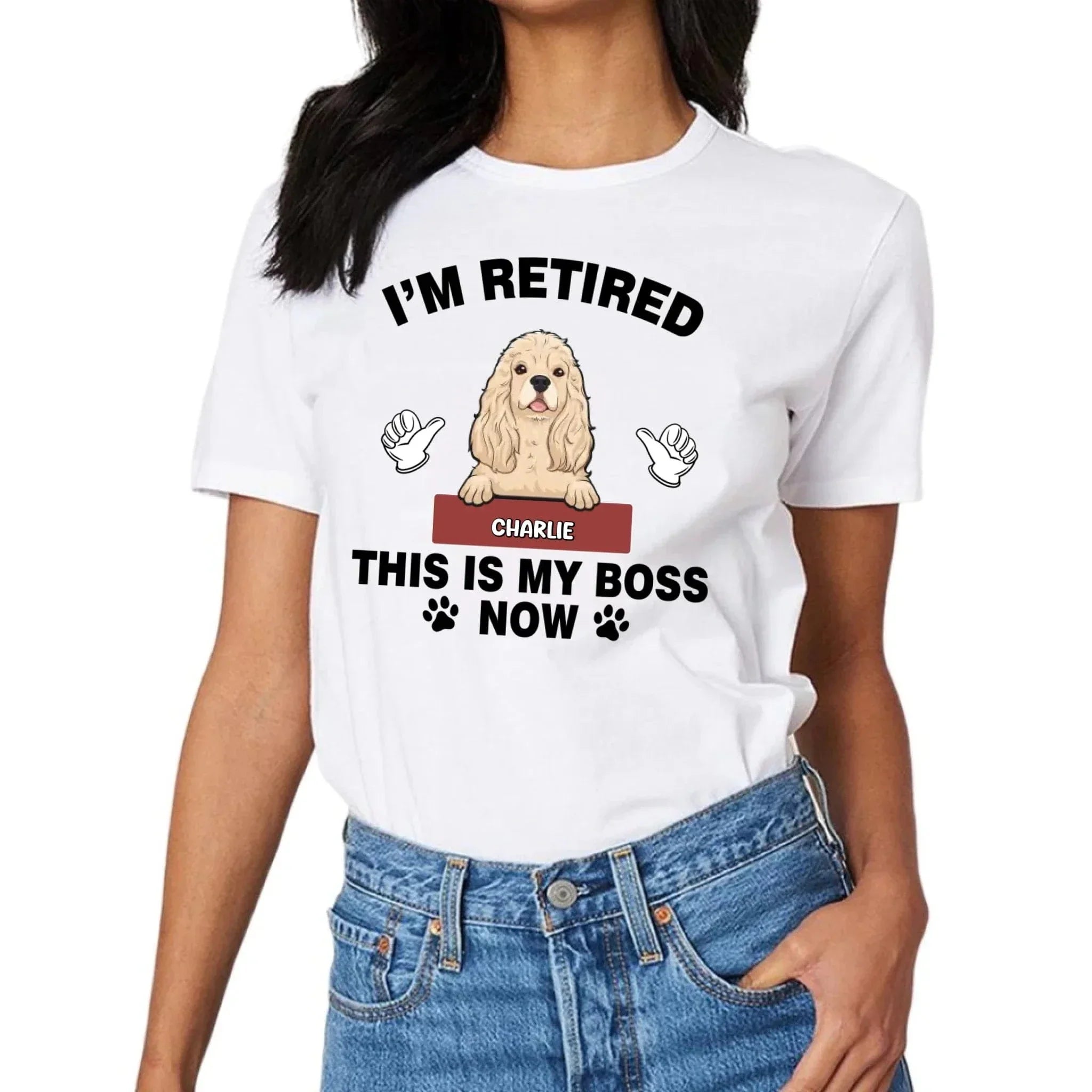 Customized Pet Themed T-shirt - Personalize Fashionable Clothing with Different Breed Pet Prints and Names -  A Gift For Pet Lovers,Pet Owners