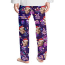 Customized Photo Funny Pajama - Personalized Photo and Family Name Neon Style Pajamas - Fun Gifts For Husband,Wife,Family - Joliny