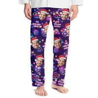 Customized Photo Funny Pajama - Personalized Photo and Family Name Neon Style Pajamas - Fun Gifts For Husband,Wife,Family - Joliny