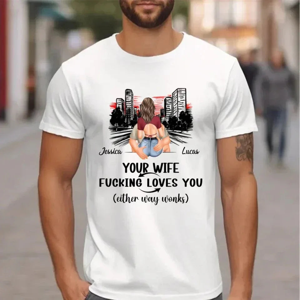 Customized Safe Driving Reminder T-shirt - Personalized Name and Character Safe Driving Themed Couple's Clothes -  A Gift For Husband,Boyfriend