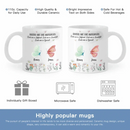 Customized Sisters Theme Mug - Personalized Birthday Butterfly and Name 3D Inflatable Garden Pattern Mug - Gift for Sisters, BFF, Friends - Joliny