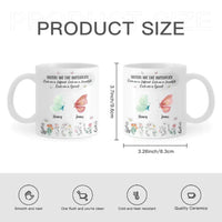 Customized Sisters Theme Mug - Personalized Birthday Butterfly and Name 3D Inflatable Garden Pattern Mug - Gift for Sisters, BFF, Friends - Joliny