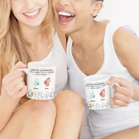 Customized Sisters Theme Mug - Personalized Birthday Butterfly and Name 3D Inflatable Garden Pattern Mug - Gift for Sisters, BFF, Friends - Joliny