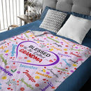 Customized Small Flower And Heart Pattern Blanket - Personalized Nickname And Name Flannel Blanket - Loving Gifts For Family Members,BFF - Joliny