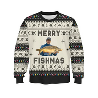Customized Theme Ugly Sweater - Personalized Photo of Fishing, Golf, Hunting, Barbecue Themed Classic Color Ugly Sweater - A Gift For Friend,Family,Huntsman,Angler,Golfer,Barbecuer - Joliny