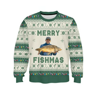 Customized Theme Ugly Sweater - Personalized Photo of Fishing, Golf, Hunting, Barbecue Themed Classic Color Ugly Sweater - A Gift For Friend,Family,Huntsman,Angler,Golfer,Barbecuer - Joliny