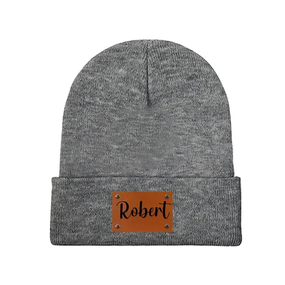 Customized warm Beanie hats - Personalized name, wool hat in multiple color choices - A Warm Gift For Family,Friend,Child - Joliny