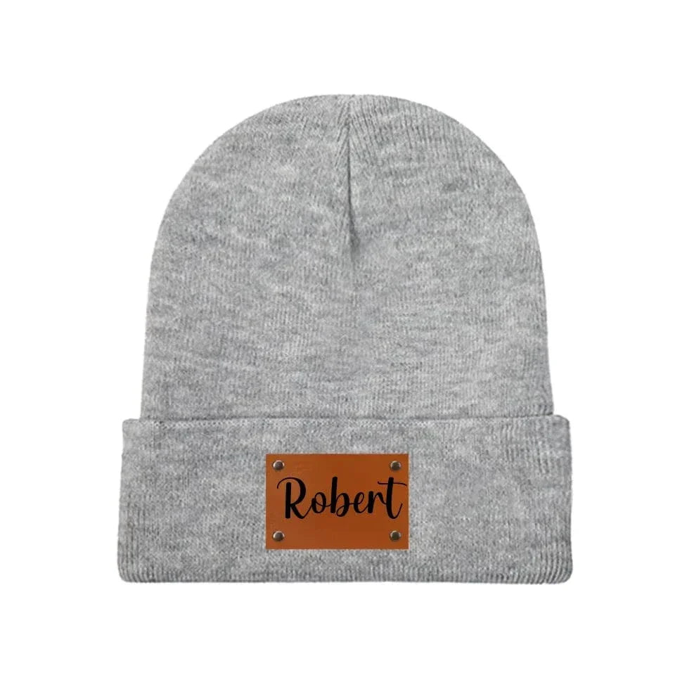 Customized warm Beanie hats - Personalized name, wool hat in multiple color choices - A Warm Gift For Family,Friend,Child - Joliny