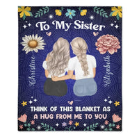 Customized Women's Snuggle Blanket - Memorial Blanket With Personalized Theme,Girls' Cartoon Image,Name And Birthday Flower - A Gift For Mom,Daughter,Sister,BFF - Joliny
