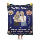 Customized Women's Snuggle Blanket - Memorial Blanket With Personalized Theme,Girls' Cartoon Image,Name And Birthday Flower - A Gift For Mom,Daughter,Sister,BFF - Joliny