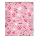 Cute Dog Paw Print - Personalized Name Custom Pet Name Blanket Personalized Dog Blanket - Gifts for Dog Lovers - Joliny