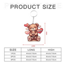 Cute Grandma Bear Mama Bear With Kids Personalized Acrylic Keychain - Joliny