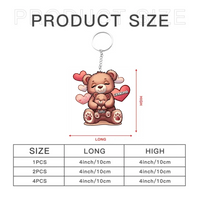 Cute Grandma Bear Mama Bear With Kids Personalized Acrylic Keychain - Joliny