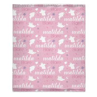 Cute Halloween Name Blanket, Personalized Ghost Blanket - Joliny