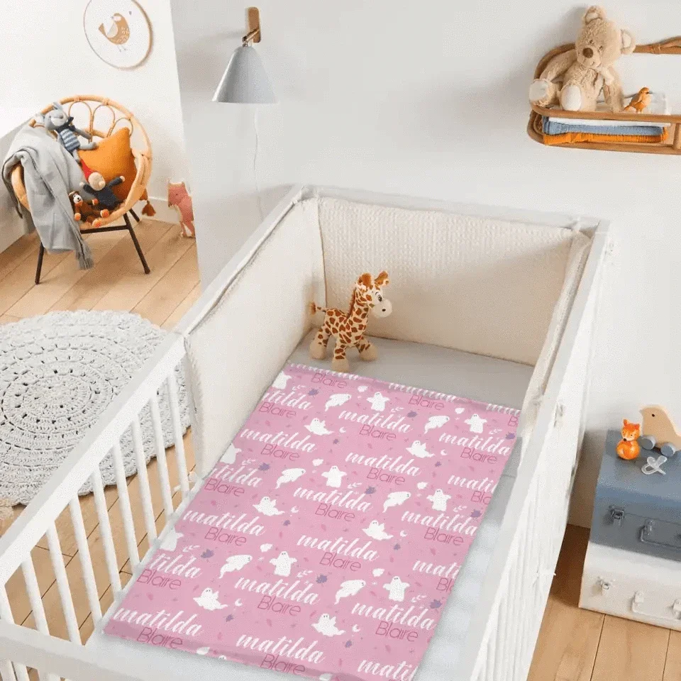 Cute Halloween Name Blanket, Personalized Ghost Blanket - Joliny