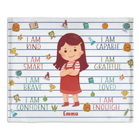 Cute Kids Customized Blanket - Personalized Name And Child Image Blankets - A Gift For Child - Joliny