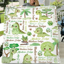 Cute Pastel Dinosaur - Personalised Name Dinosaur Blanket - Gifts for Girls,Dinosaur lovers,Newborns - Joliny