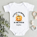 Cutest, Coolest, Sweetest Pumpkin Name Custom Personalization Cotton Baby Bodysuit Newborn Halloween Party Gift - Joliny