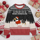 Dachshund Pattern Customized Clothing - Personalized Dachshund Pattern and Name Sweater - A Gift For Pet Lovers,Pet Owners - Joliny