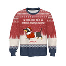 Dachshund Pattern Customized Clothing - Personalized Dachshund Pattern and Name Sweater - A Gift For Pet Lovers,Pet Owners - Joliny