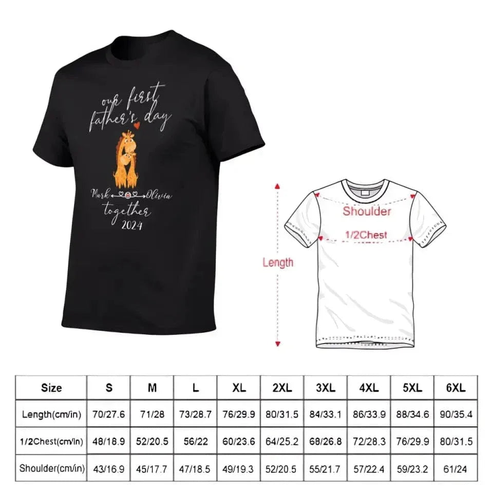 Dad And Me Matching Shirts - Our First Father's Day Custom Name Gift - Joliny
