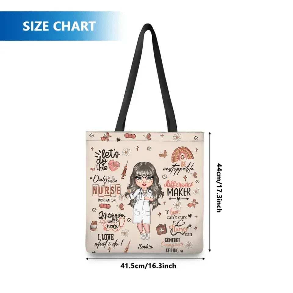 Daily Dose Of Nurse - Personalized Custom Tote Bag - Nurse's Day, Appreciation Gift For Nurse - Joliny
