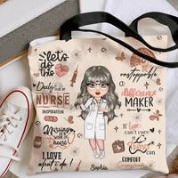 Daily Dose Of Nurse - Personalized Custom Tote Bag - Nurse's Day, Appreciation Gift For Nurse - Joliny