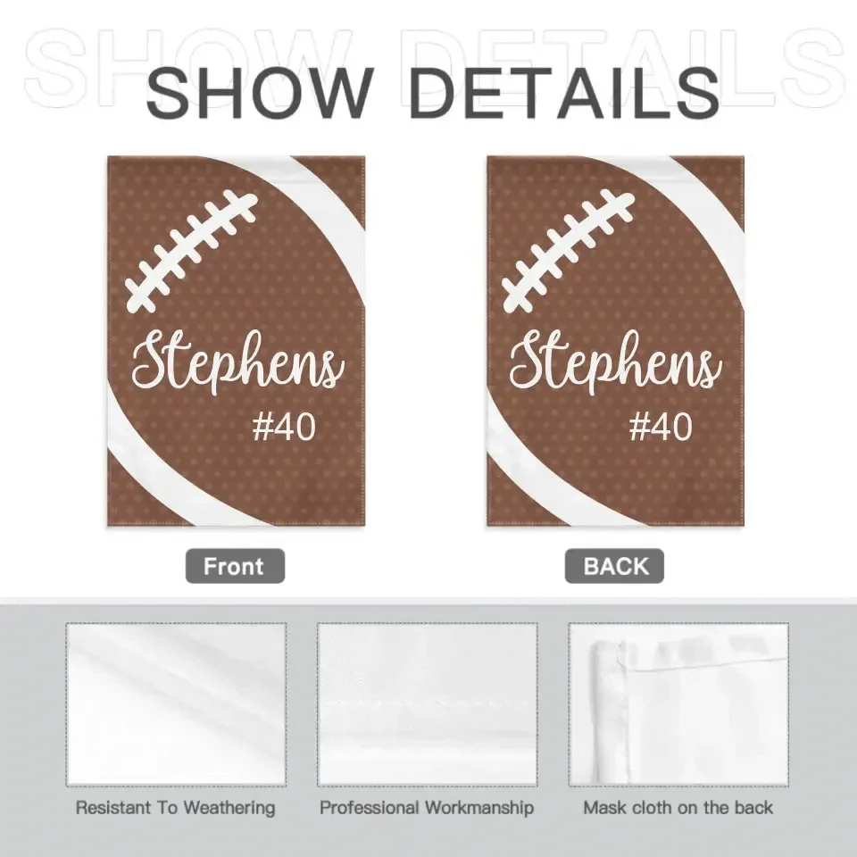 Decorative Flags - Personalized Football Flag - Gift For The Athletes,Fans - Joliny
