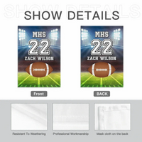 Decorative Flags - Personalized Football Flag - Gift For The School Athletes,Children - Joliny