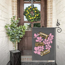 Deny,Defend and Depose Themed Pink Flower Decorative Flag - A Gift For Friend,Family,Colleagues,Roommates - Joliny