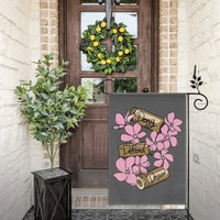 Deny,Defend and Depose Themed Pink Flower Decorative Flag - A Gift For Friend,Family,Colleagues,Roommates - Joliny
