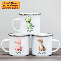 Personalized Truck Train Airplane Vehicles / Dinosaur Mug for Kids - Hot Chocolate / Milk Mug - Joliny
