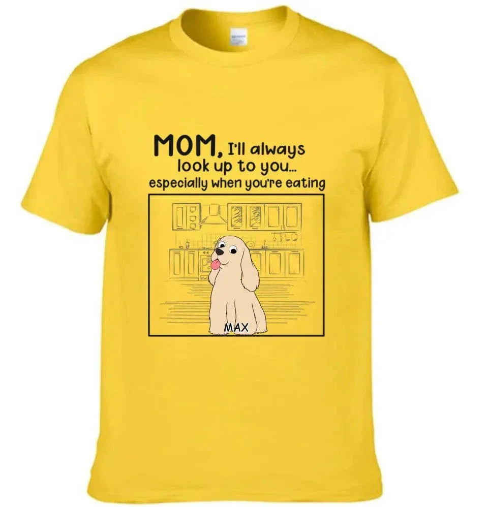 Dog Personalized Custom Unisex T-shirt - We'll Always Look Up To You - Joliny