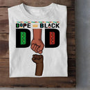 Dope Black Dad Fist Bump Father‘s Day Gift Personalized Shirt - Joliny