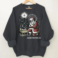 Every Knee Shall Bow Santa Claus Costume - Personalized Text Themed Warm Christmas Sweatshirt - Christmas Gift For Friend,Family - Joliny