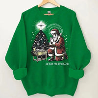 Every Knee Shall Bow Santa Claus Costume - Personalized Text Themed Warm Christmas Sweatshirt - Christmas Gift For Friend,Family - Joliny
