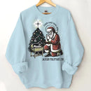 Every Knee Shall Bow Santa Claus Costume - Personalized Text Themed Warm Christmas Sweatshirt - Christmas Gift For Friend,Family - Joliny