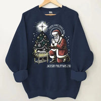 Every Knee Shall Bow Santa Claus Costume - Personalized Text Themed Warm Christmas Sweatshirt - Christmas Gift For Friend,Family - Joliny