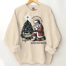 Every Knee Shall Bow Santa Claus Costume - Personalized Text Themed Warm Christmas Sweatshirt - Christmas Gift For Friend,Family - Joliny