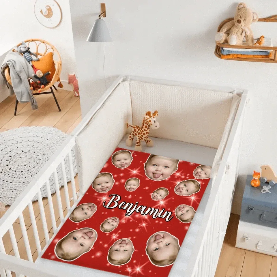 Face Blanket, Personalized Blanket with Photo, Blanket with Baby Pet Human Face - Joliny