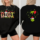 Family Christmas Costumes With Customizable Nicknames - Personalized Nickname And Family Tree Reversible Pattern Christmas Sweatshirt - A Gift For Family - Joliny