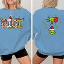 Family Christmas Costumes With Customizable Nicknames - Personalized Nickname And Family Tree Reversible Pattern Christmas Sweatshirt - A Gift For Family - Joliny