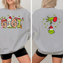 Family Christmas Costumes With Customizable Nicknames - Personalized Nickname And Family Tree Reversible Pattern Christmas Sweatshirt - A Gift For Family - Joliny